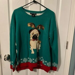 Ugly pug Christmas sweater size xl.